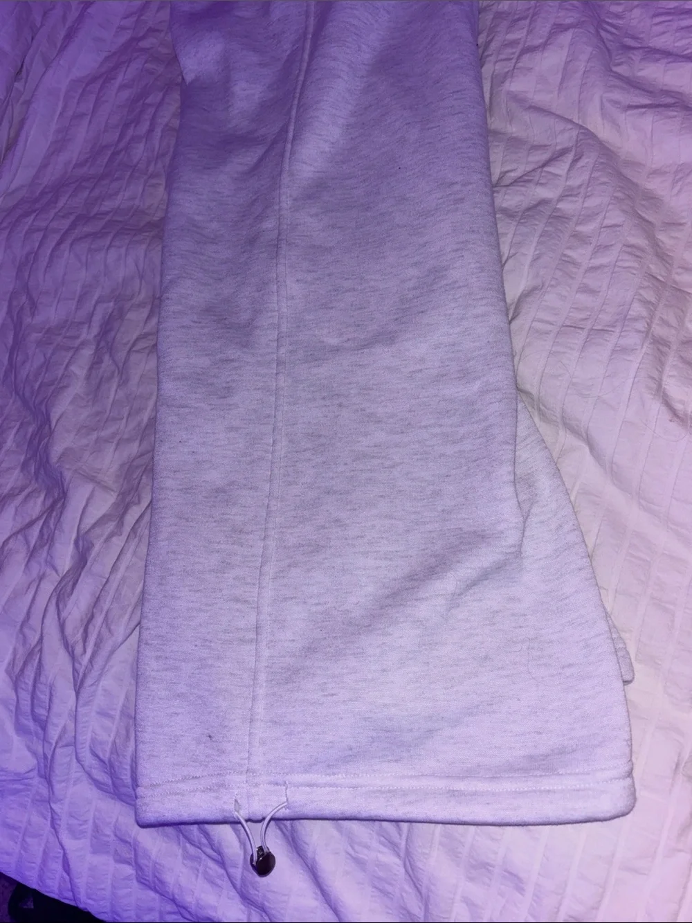White Ralph Lauren Sweatpants with navy blue Waistband